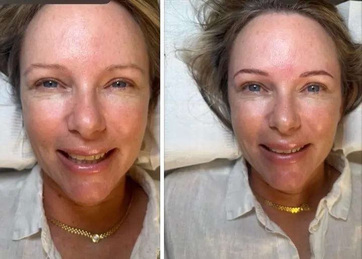 Natural brow tattooing — before and after