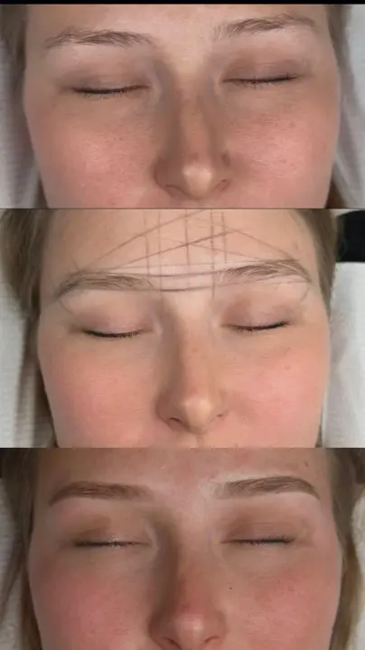 Brow mapping, from bare brow to finished shape